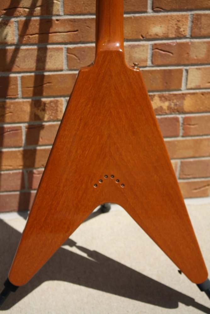 Back body detail of the 2011 split-headstock Flying V