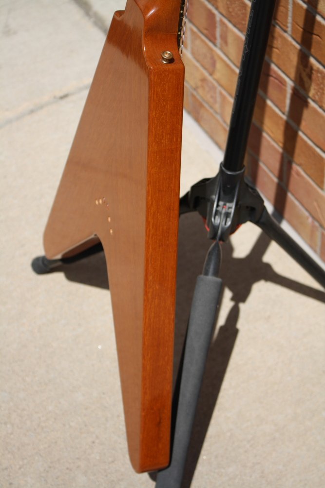 Second side detail of the 2011 split-headstock Flying V