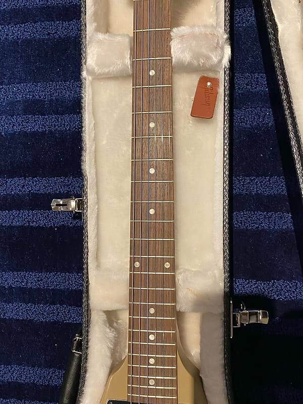 Close-up of the Government Series Flying V rosewood fingerboard and dot inlays