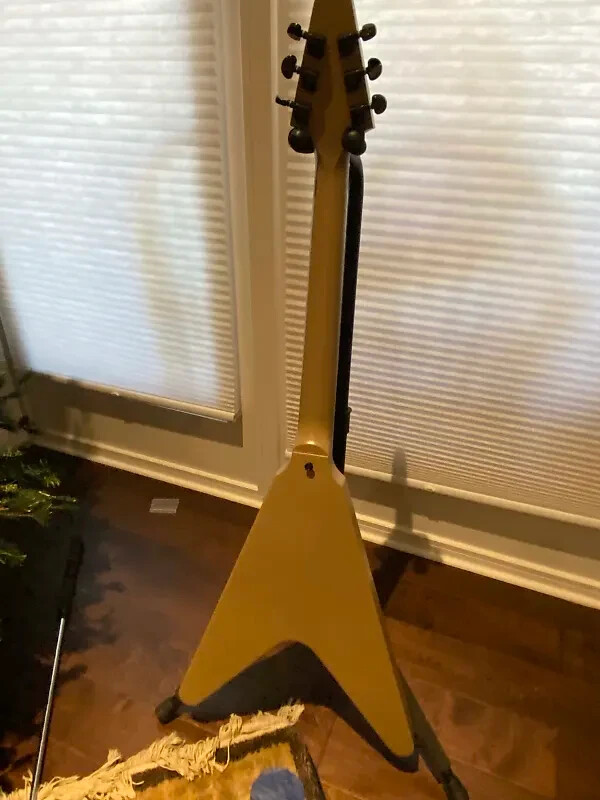 Rear of the Government Series Flying V body and neck