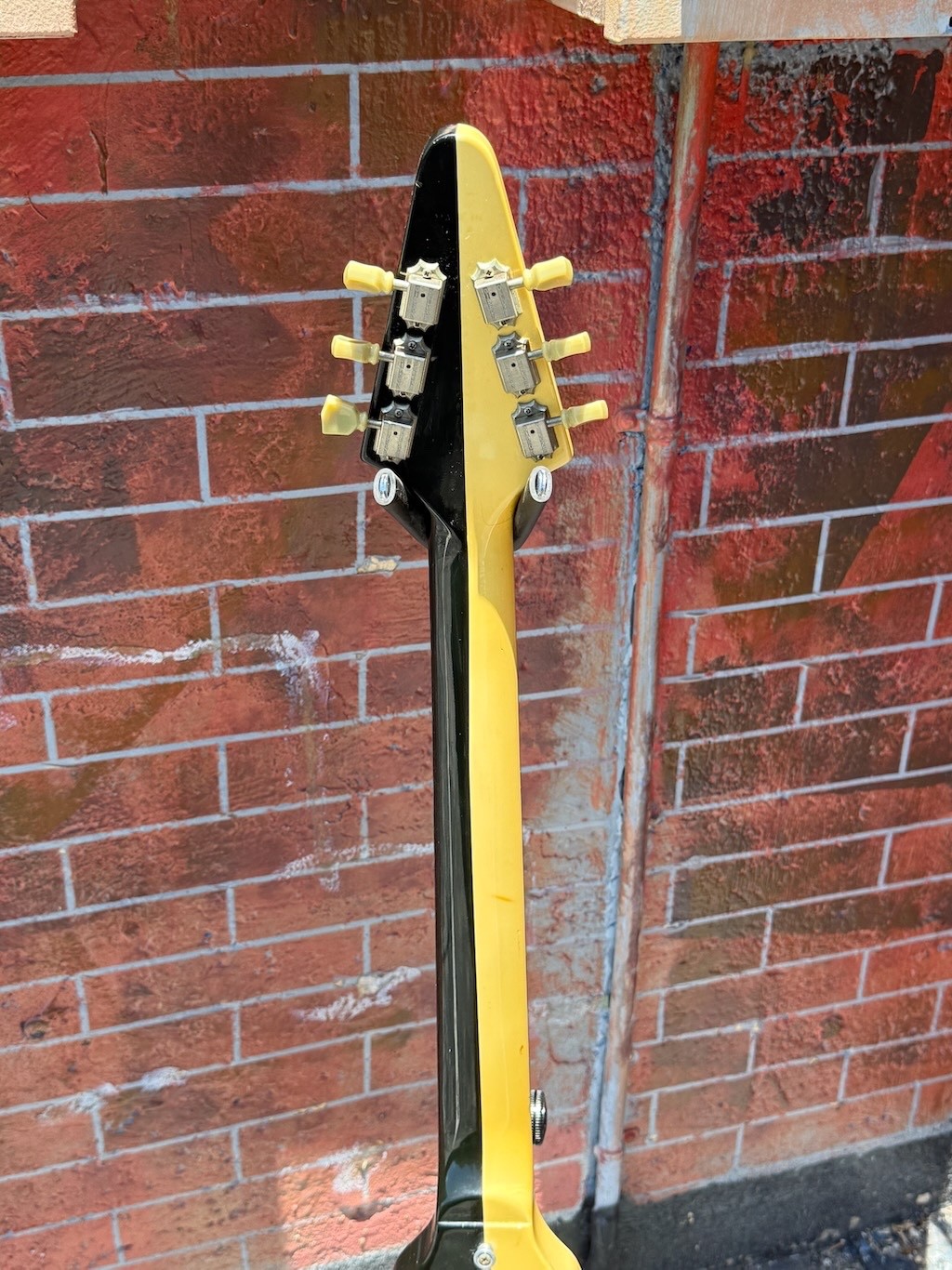 Back of the headstock and neck