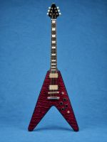 Purple translucent quilt-top Flying V
